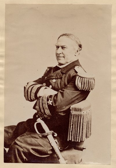 David Glasgow Farragut (1801-70), ufficiale navale degli Stati Uniti, ammiraglio durante la Guerra Civile da American Photographer